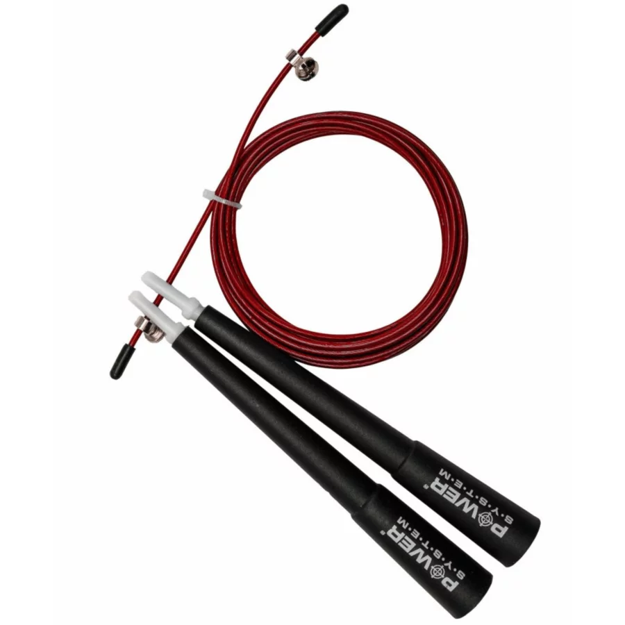 Power System Steel Crossfit Jump Rope /  Ατσάλινο Σχοινάκι Κόκκινο 4033