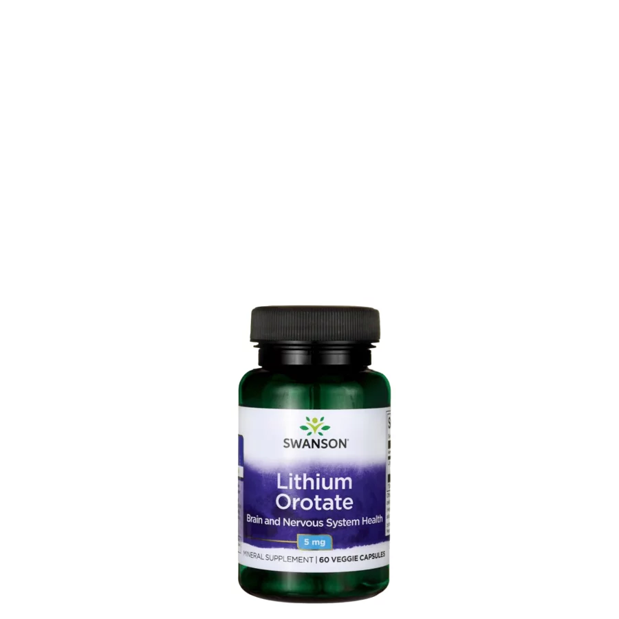 Swanson Lithium Orotate 5mg (60 vcaps)