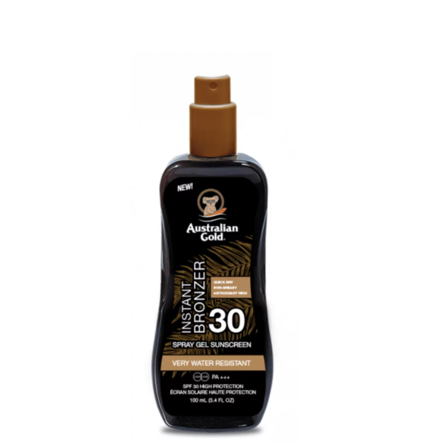 Australian Gold Instant Bronzer Spray Gel SPF 30 Travel sized (100 ml)