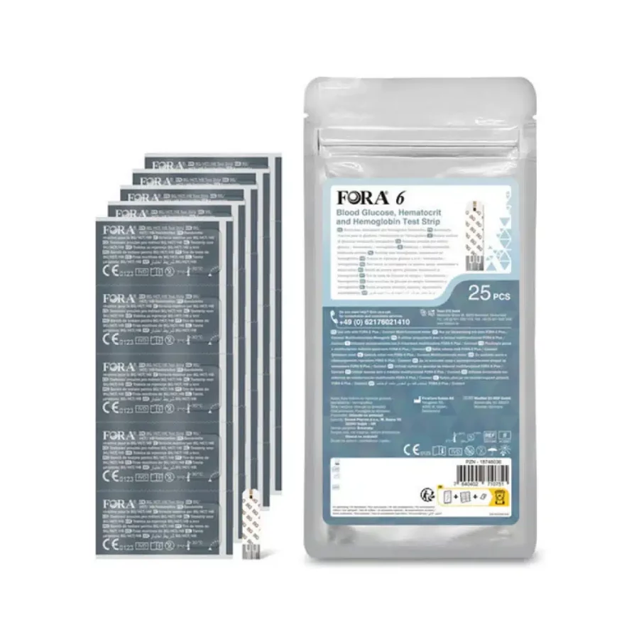 Fora 6 BG Hematocrit Hemoglobin Test Strips (25 τεμ.)