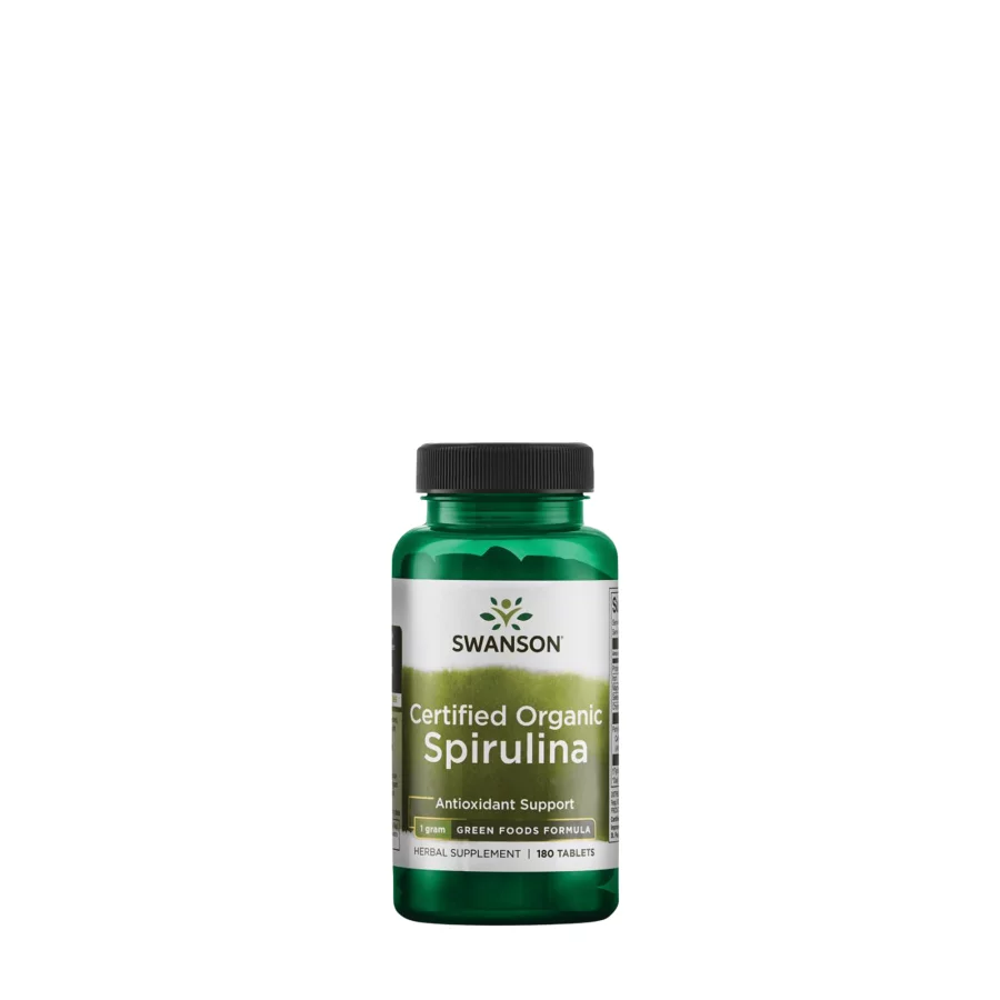 Swanson Certified Organic Spirulina 500mg (180 tabs)