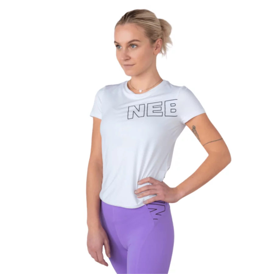 NEBBIA Activewear Functionalk T-shirt with Short Sleeves White 440