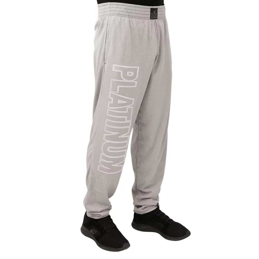 PLATINUM JERSEY PANTS GREY W/WHITE LOGO