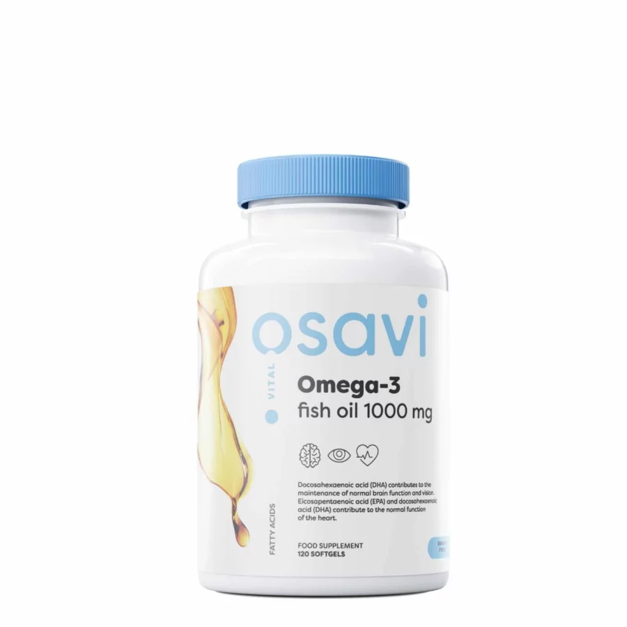 Osavi Omega 3 fish oil 1000 mg , lemon flavour (180 softgels)