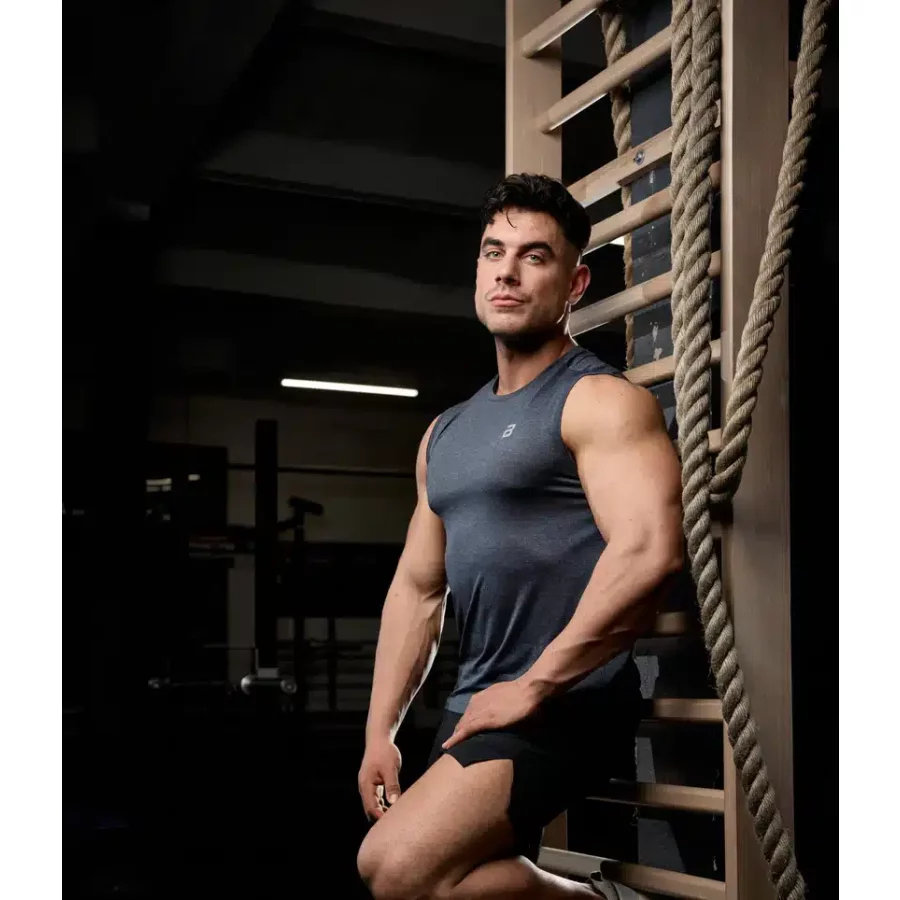 BioTechUSA Aerofit Performance Men's Tank Top Blue Depth