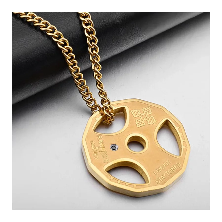 New-Fashion-Dumbbell-Bodybuilding-Pendant-Necklace-Men-Women-Unisex-Jewelry-Gifts-XIN-Shipping