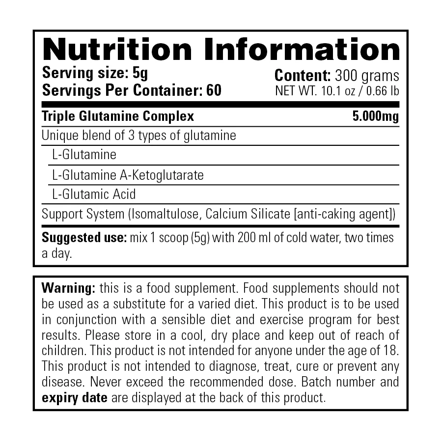 Complete-Glutamine-Nutrition-Information