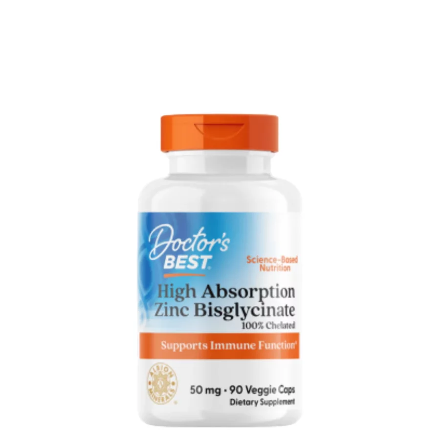 Doctor's Best High Absorption Zinc Bisglycinate (90 vcaps)