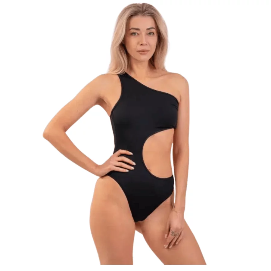NEBBIA One Shoulder Asymmetrical Monokini 459 Black