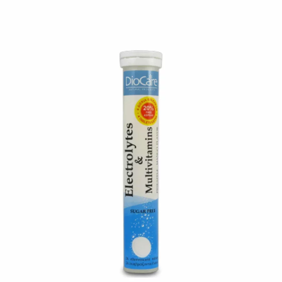 DioCare Electrolytes & Multivitamins 24 Αναβράζοντα δισκία Pineapple & Mango