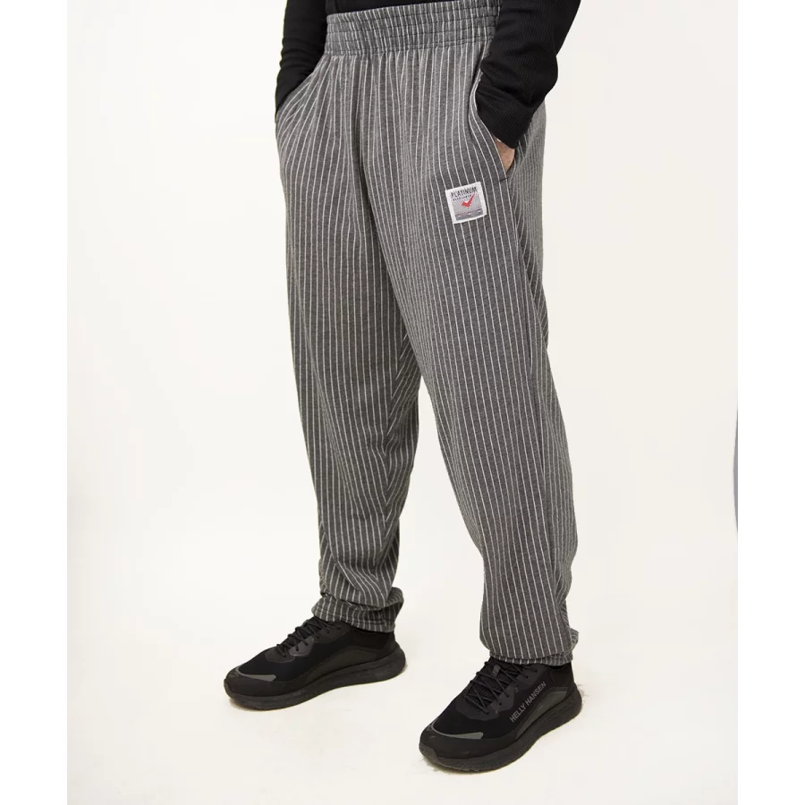 PLATINUM BAGGY PANTS 300 GREY RIGE STRIPES