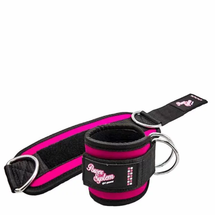 Power System Δέστρα Έλξης Αστραγάλων / Ankle Strap Pink 3450 (2τμχ)