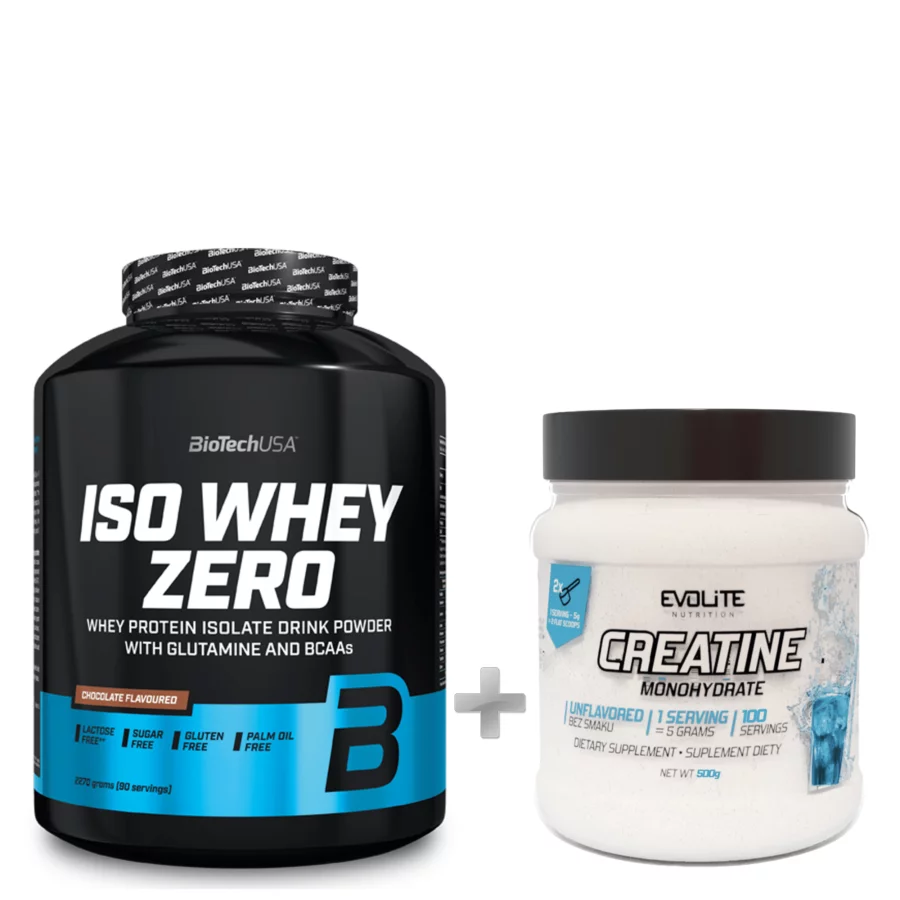 BioTechUSA Iso Whey Zero (1816 gr) + Evolite  Creatine 100% Monohydrate (500gr)