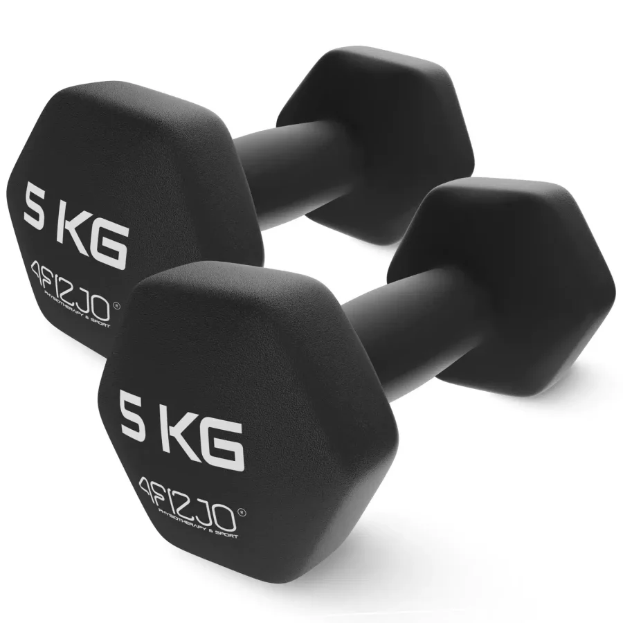 4FIZJO Κλασικοί Αλτήρες Νεοπρενίου Μαύροι (2×5kg) – 2808