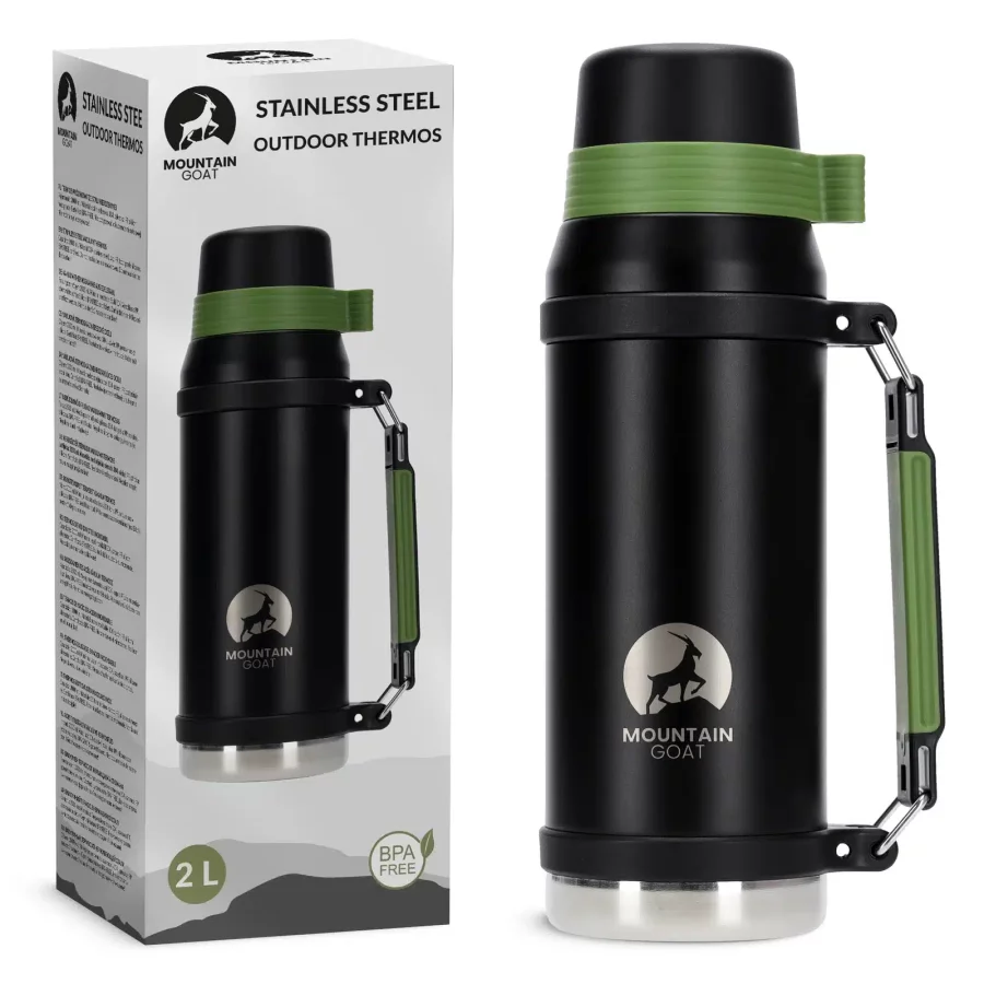 4FIZJO Mountain Goat Θερμός από Ατσάλι Μαύρο (2 L) - 3832