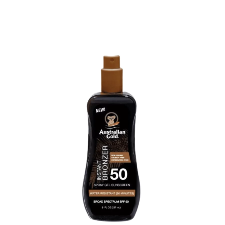 Australian Gold SPF 50 Spray Gel with Bronzer (237ml)