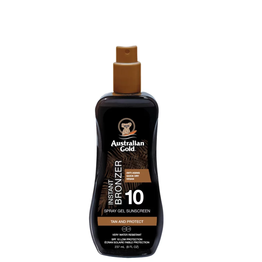 Australian Gold SPF 10 Spray Gel with Bronzer (237ml)