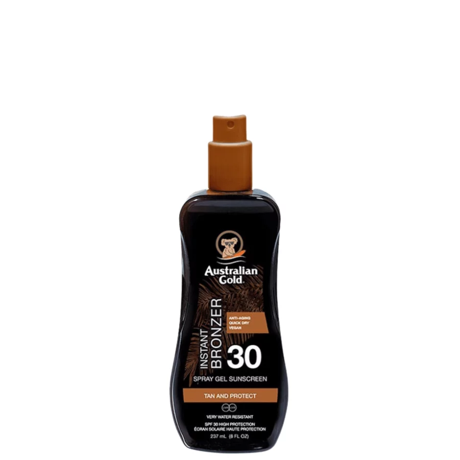 Australian Gold SPF 30 Spray Gel with Bronzer (237ml)