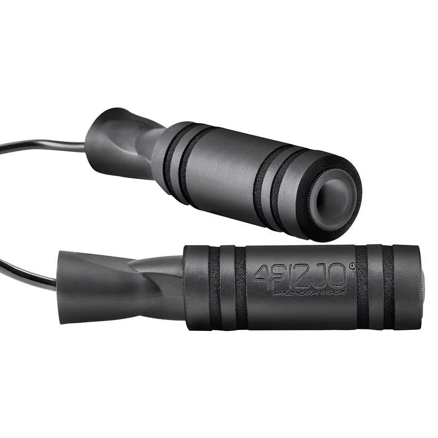 4FIT-Σχοινάκι-JumpRope-Basic-μεΑντιολισθητικέςΛαβέςΜαύρο