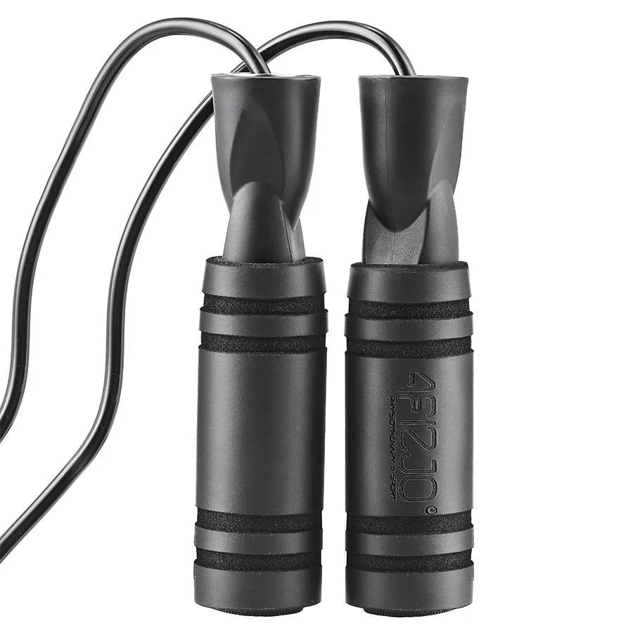 4FIT-Σχοινάκι-JumpRope-Basic-μεΑντιολισθητικέςΛαβέςΜαύρο