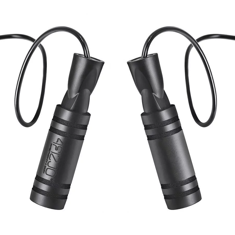4FIT-Σχοινάκι-JumpRope-Basic-μεΑντιολισθητικέςΛαβέςΜαύρο