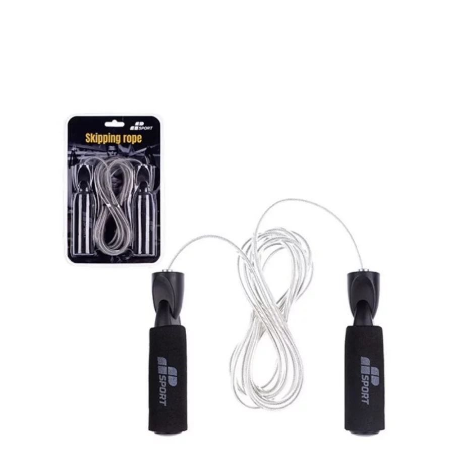 MP Sports Σχοινάκι Jump Rope Με Μαλακές Λαβές Μαύρο