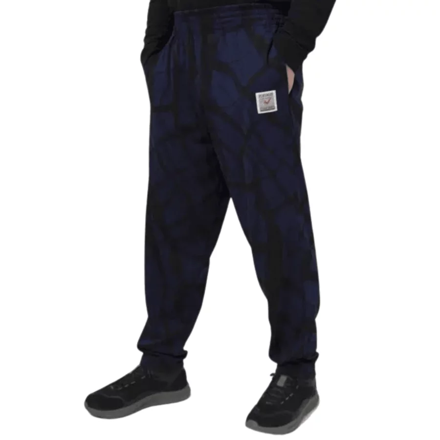 PLATINUM JERSEY BAGGY PANTS JP-100 NAVY TRIBAL