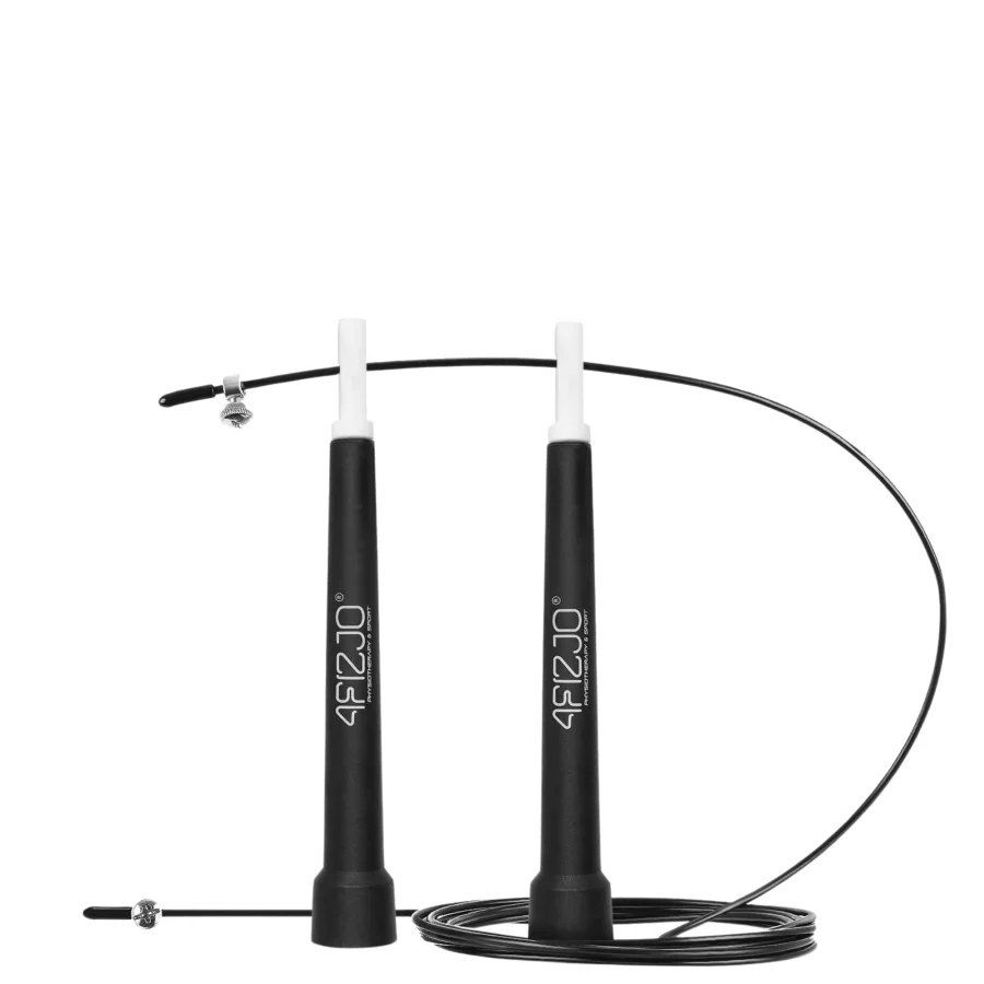 4FIZJO Σχοινάκι Jump Rope Με Πλαστικές Λαβές Μαύρο - 1511