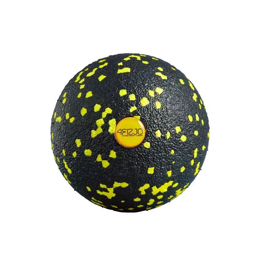 4FIZJO Lacrosse Μπάλα Μασάζ (8cm) Κίτρινο - Μαύρο - 1240