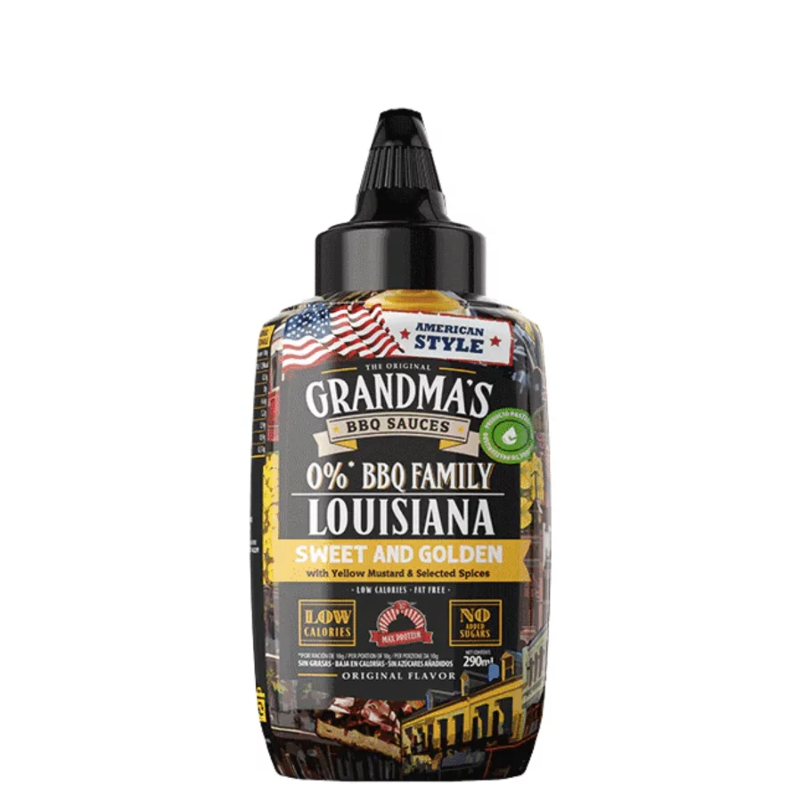 Max Protein Original Grandma's 0% BBQ Sauce "Louisiana" Sweet & Golden (290ml)