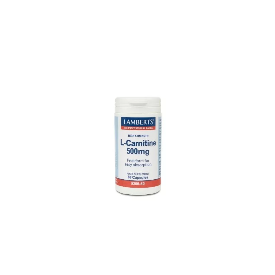 Lamberts L -Carnitine 500mg (60 Caps)