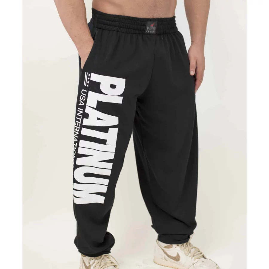PLATINUM BAGGY PANTS 309 Βlack W/Logo