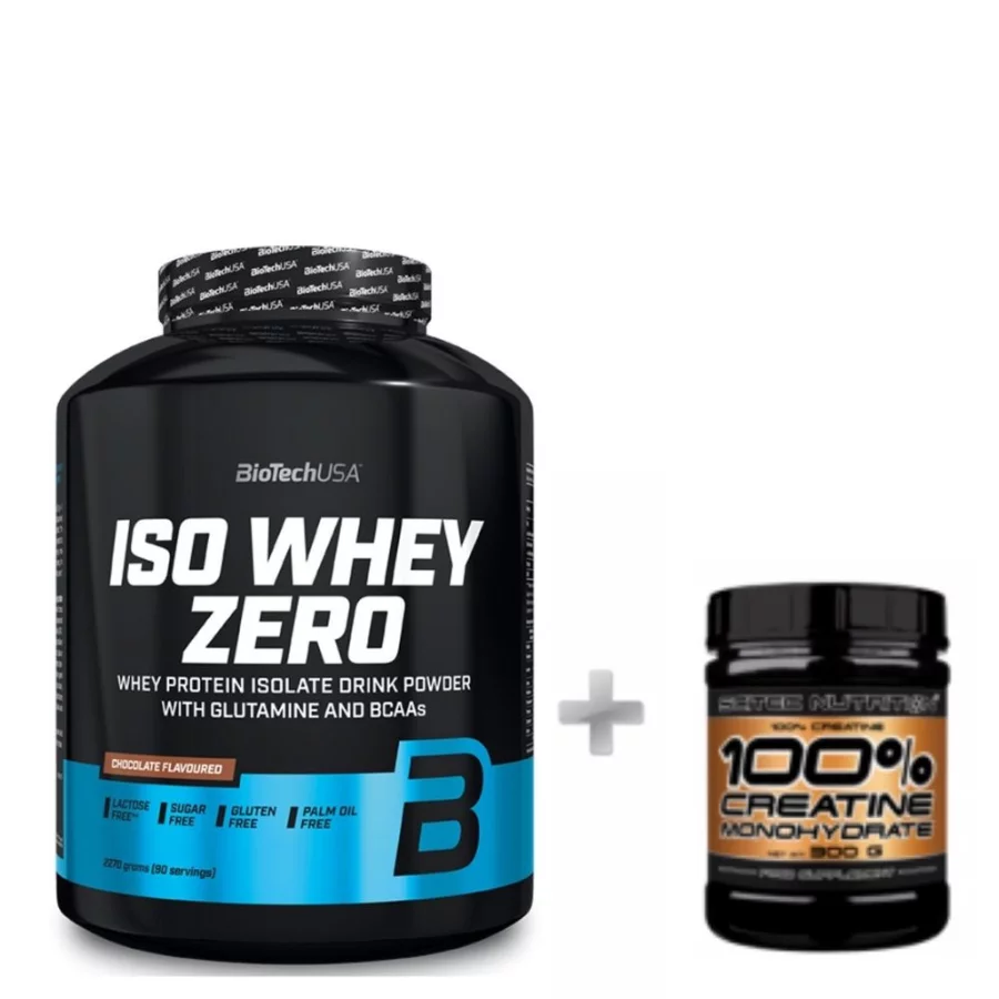BioTechUsa Iso Whey Zero (1816 gr) +  Scitec Nutrition 100% Creatine Monohydrate (300 gr)