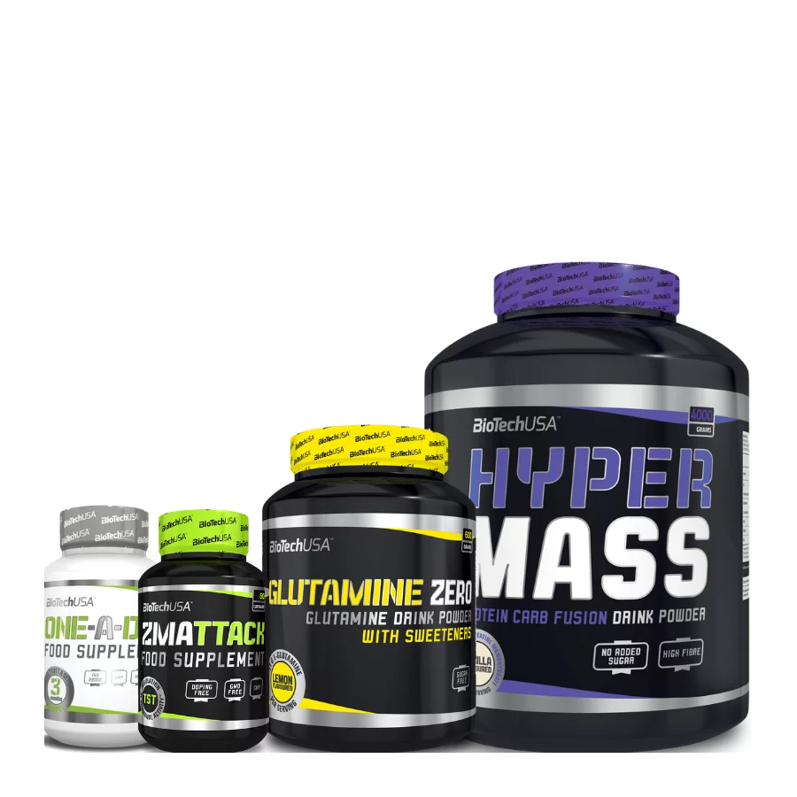 Hyper Mass (4000gr) + ZMB (60 Caps) + One A Day (100 Tabs) + Glutamine Zero (300 gr)