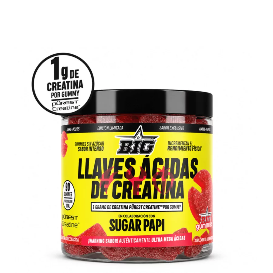Big Supplements Creatine Monohydrate Gummies Sour Key (90 gummies)