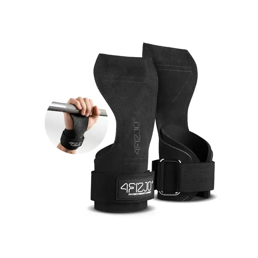 4FIZJO Leather Grips / Δερμάτινα Προστατευτικά Παλάμης Μαύρα - 9025
