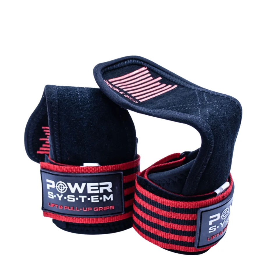 Power System Lift and Pull Up Grips, Red - 3380