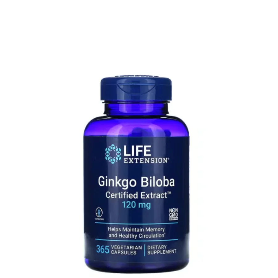 Life Extension Ginkgo Biloba Certified Extract 120 mg (365 vcaps)