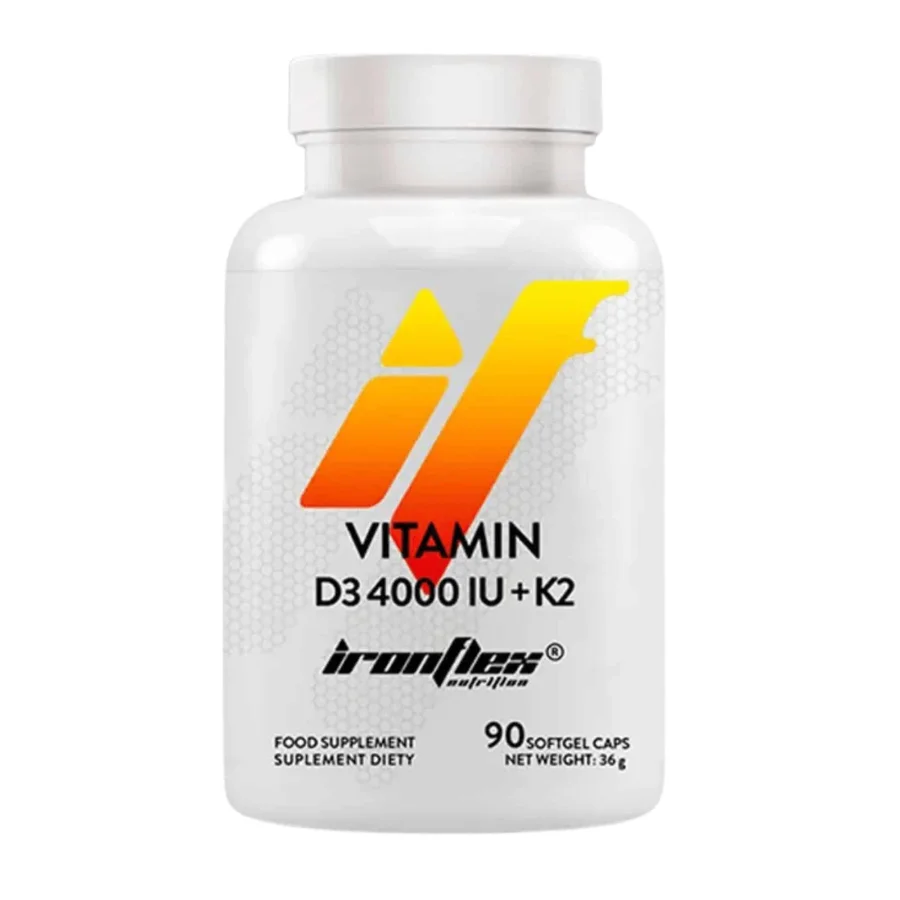 IronFlex Vitamin D3 4000IU + K2 (90 softgels)