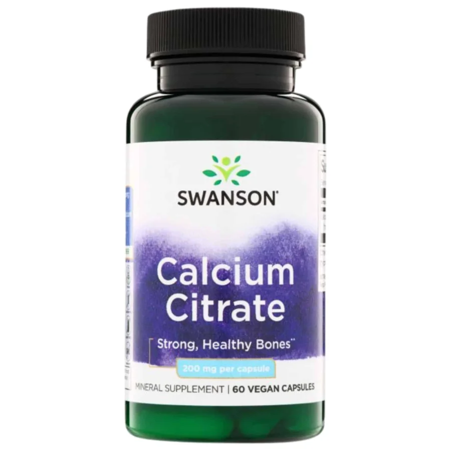 Swanson Calcium Citrate 200mg (60 caps)