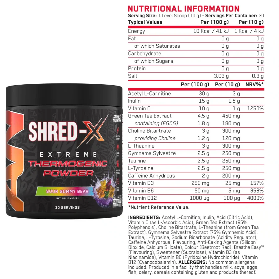 Shred-X_Powder_300g_-_Sour_Gummy_Bear_Panel