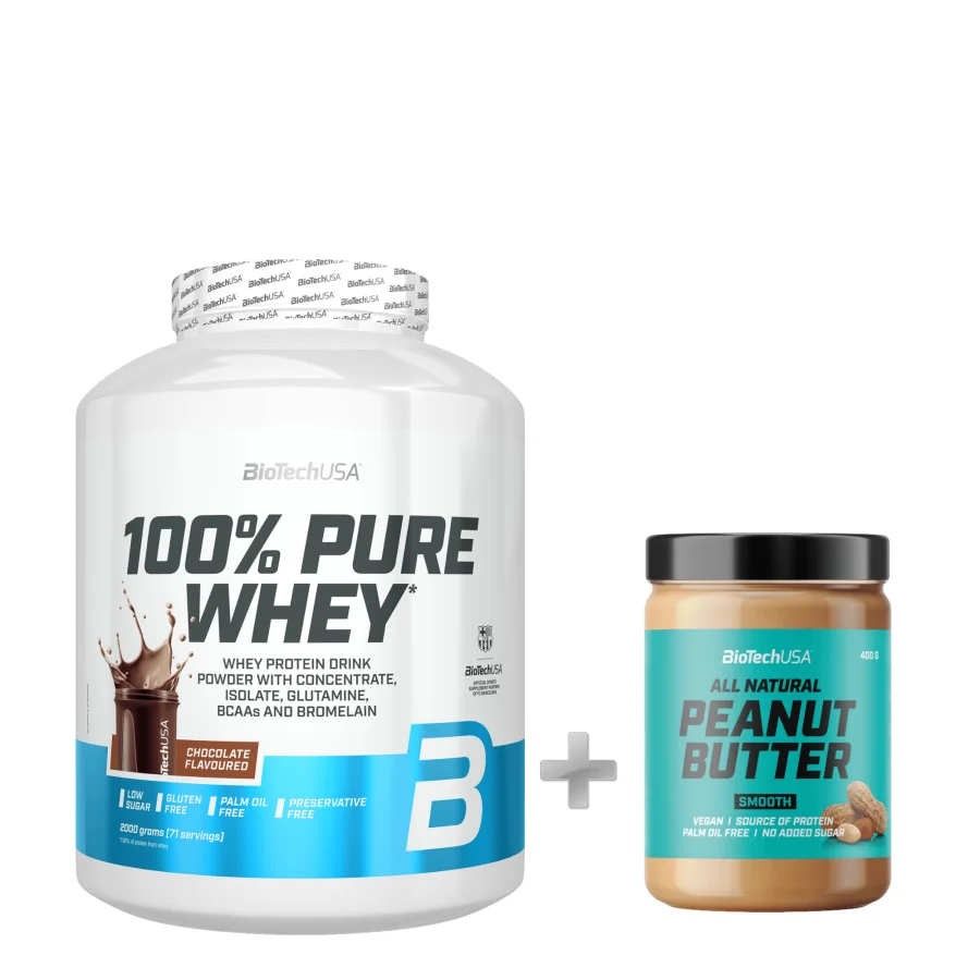 BioTechUSA 100% Pure Whey (2000 gr) + ΔΩΡΟ BioTechUSA Peanutbutter (400 gr)