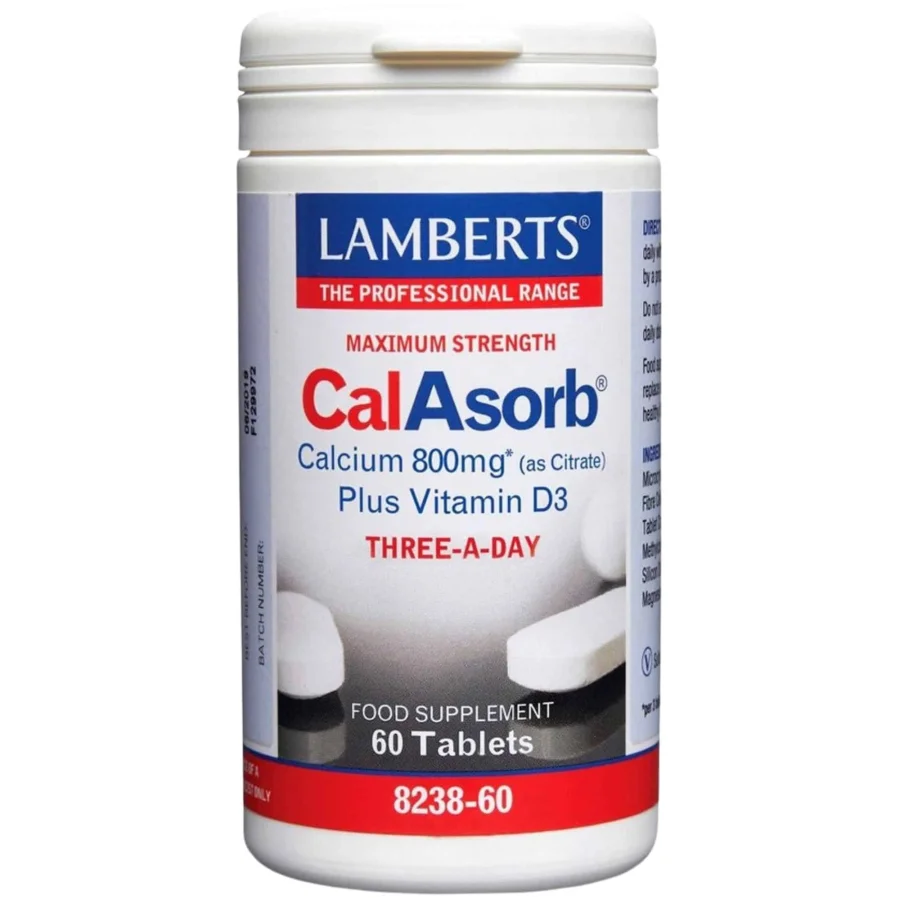 Lamberts CalAsorb Calcium & D3 (60 Tabs)