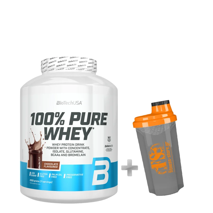 BioTechUSA 100% Pure Whey (2000 gr) + ΔΩΡΟ SHAKER FS (700ml)