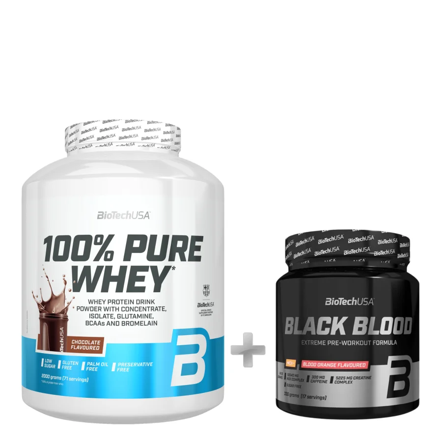 BiotechUSA 100% Pure Whey (2000gr) + BioTechUSA Black Blood (330 gr)