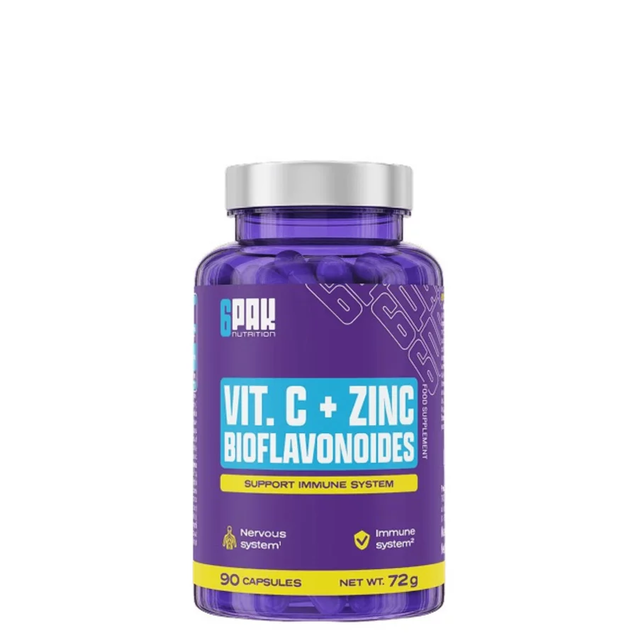 6PAK Nutrition Vit C + Zinc Bioflavonoides (90 caps)