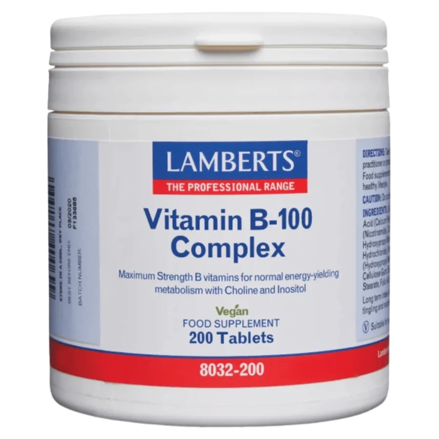 Lamberts Vitamin B-100 Complex (200 Tabs)
