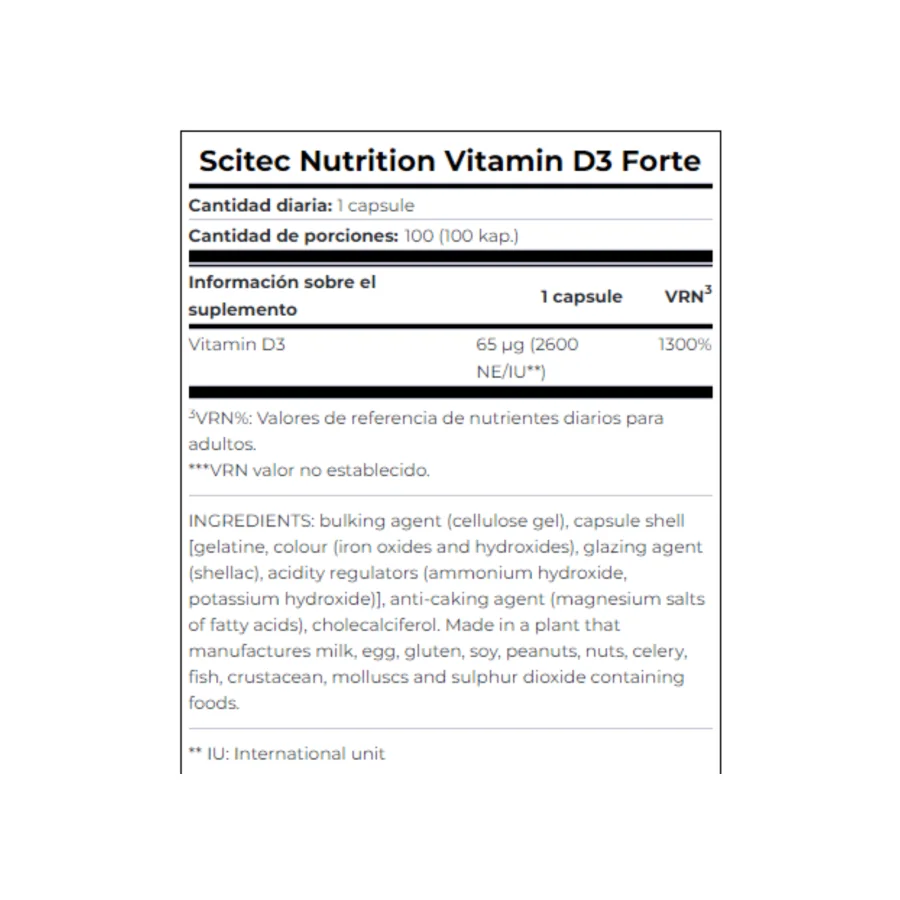 Scitec Nutrition Vitamin D3 Forte (100 caps) (1)