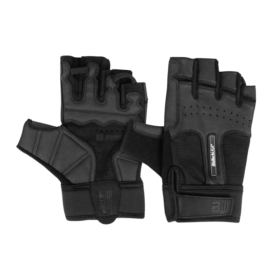 BioTechUsa Toronto Unisex Leather Gloves Black