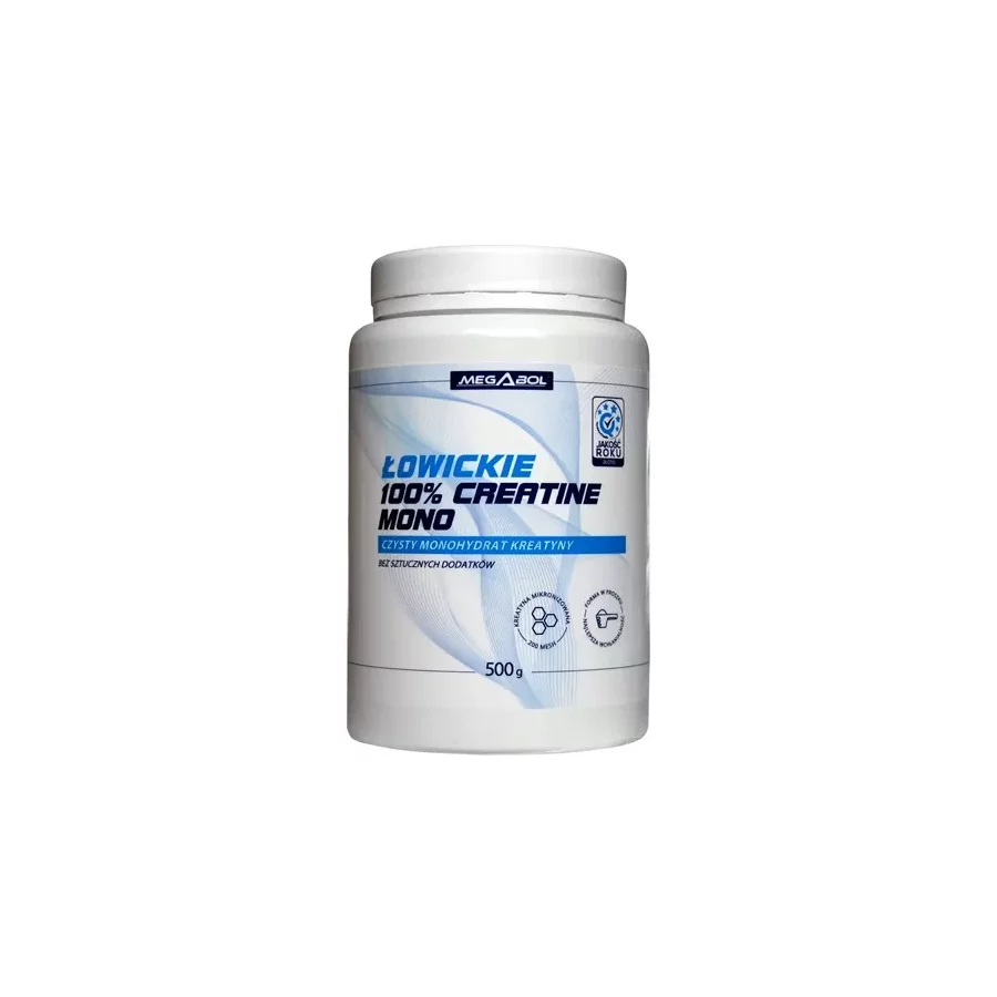 2921-MEGABOL-100-Creatine-Mono-lowickie-500g-Natural